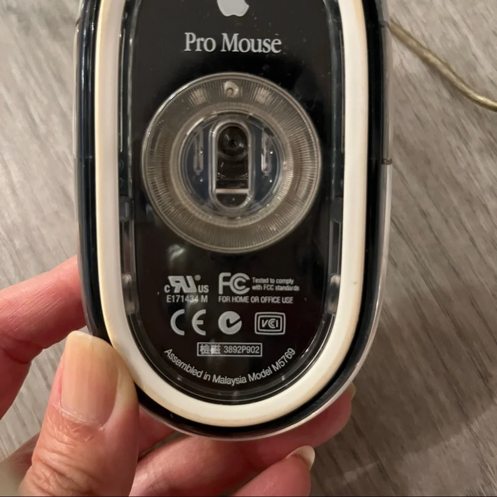 Rare Apple Pro Clear Black Mouse